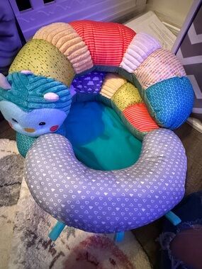 Plush Multi-Color Caterpillar Floor Seat for Kids